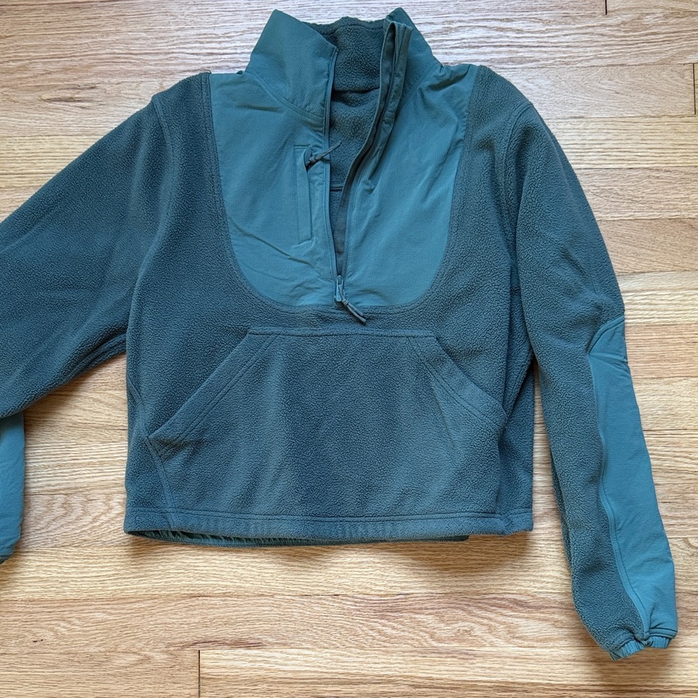 Lululemon green Quarter-Zip Fleece Pullover jacket size 6